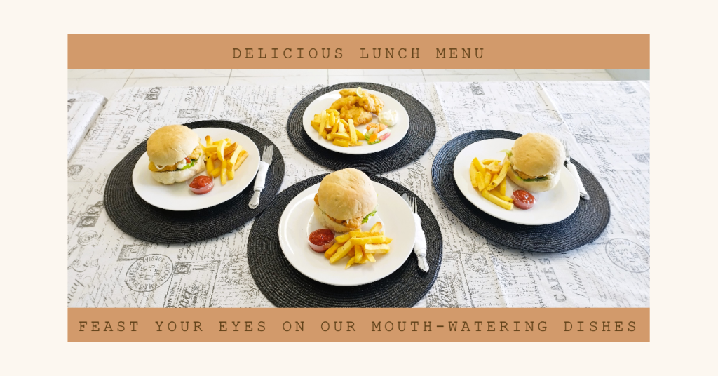 Lunch menu at Toafa Café